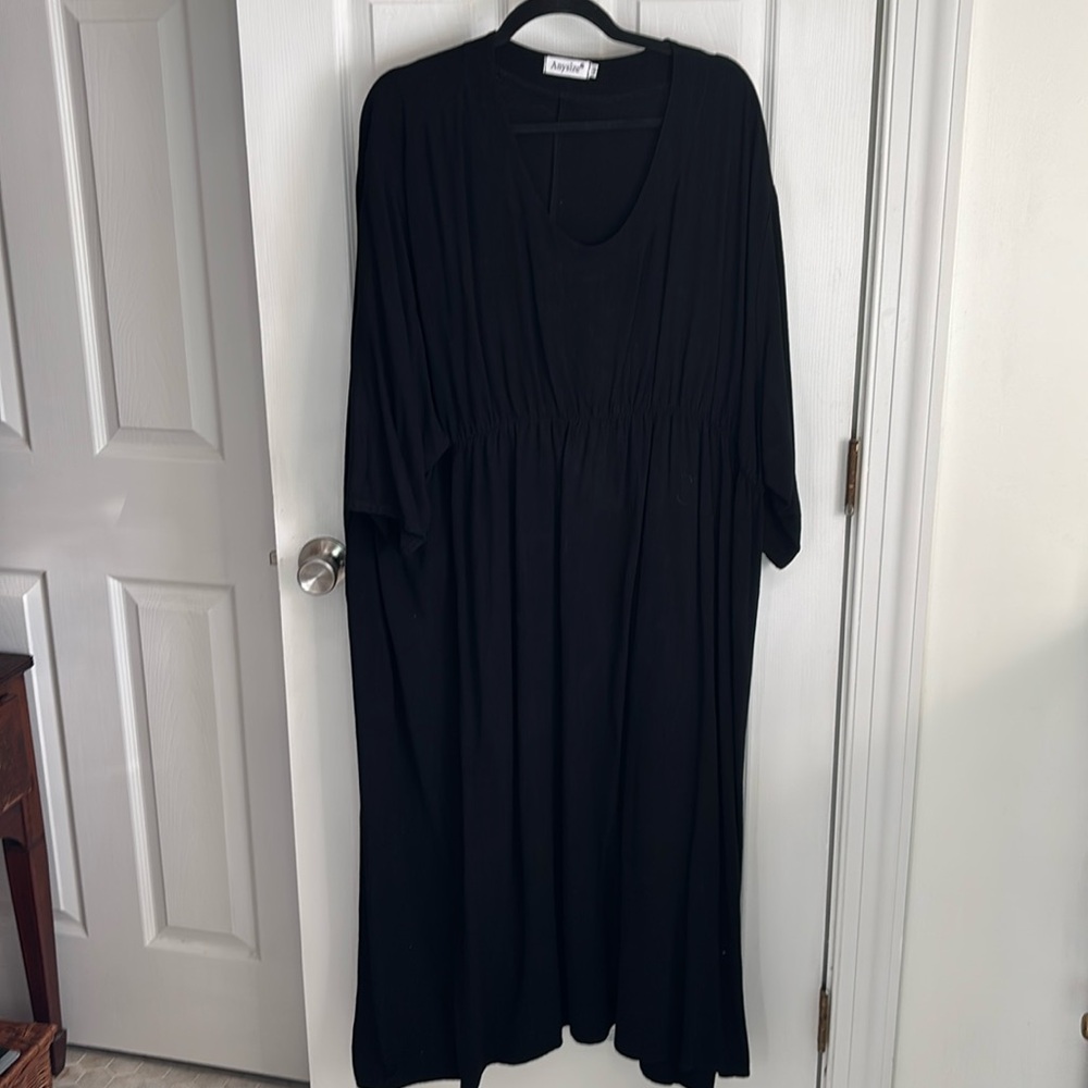Cotton linen midi dress